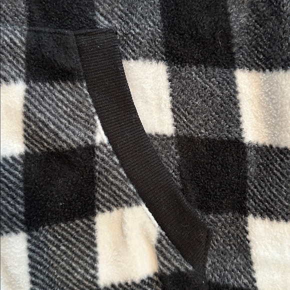 Black and White Checkered Hooded Onesie Unisex SZ Medium 💕Bogo! - Picture 4 of 6